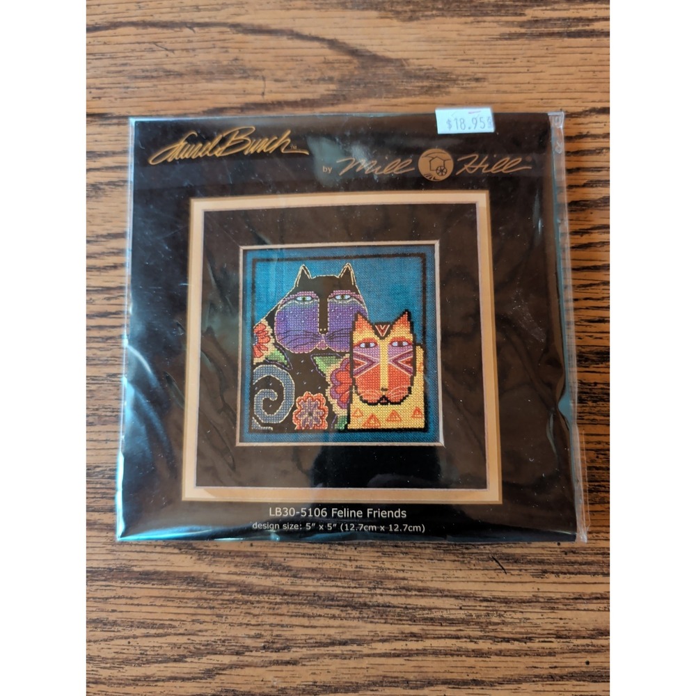 New Mill Hill Kit Laurel Burch Beaded LB30-5106 Feline Friends